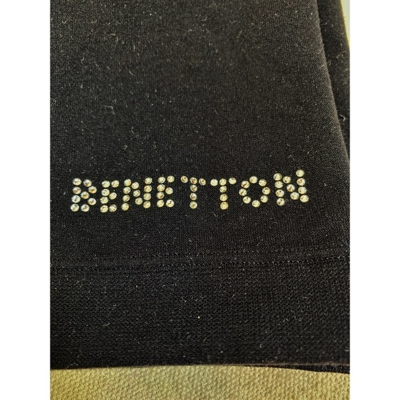 Y2K Benetton Black Stretchy Tube top OSFA - Picture 3 of 6